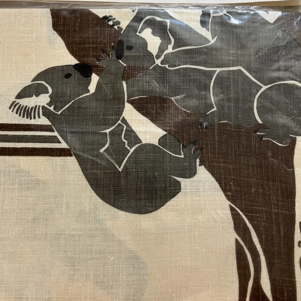 Vintage Jane Stone Hand Printed Koala Textile Wall Hanging Subiaco W Australia